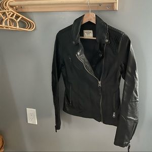 Abercrombie faux leather moto jacket